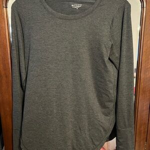 Athleta Charcoal Long Sleeve Top